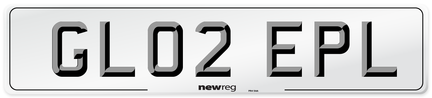 GL02 EPL Number Plate from New Reg